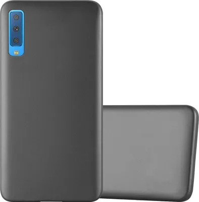 Image de Cadorabo Housse pour Samsung Galaxy A7 2018 Housse en gris Housse téléphone portable TPU silicone Etui Cover Case
