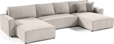 Produktbild von Ecksofa Eckcouch mit Schlaffunktion Sekwana U Form Bettkästen Couch Sofagarnitur