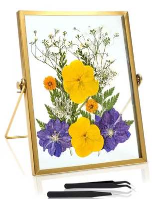 Fotolijst 15x20 cm Gold mit Glas und Metallstandfuß