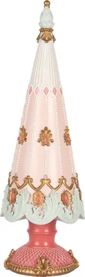 Immagine prodotto di Clayre & Eef decorazione natalizia figura albero di Natale Ø 10x30 cm Plastica rosa
