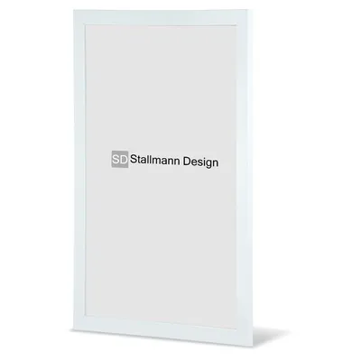 Produktbild von Stallmann Design Bilderrahmen New Modern 60x80 cm weiss hochglanz Rahmen fuer Dina 4 und 60 andere Formate Fotorahmen Wechselrahmen aus Holz MDF mehrere Farben wählbar Frame für Foto oder Bilder