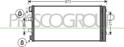 Produktbild von PRASCO OP954C003 Kondensator Klimaanlage Klimakondensator für RENAULT MASTER III Kasten (FV) +Trockner