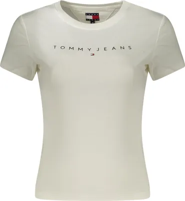 Obrázek produktu pro Bílé dámské tričko Slim Fit s logem z regenerativní bavlny