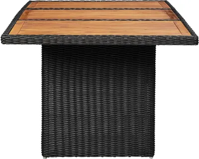 Obrázek produktu pro vidaXL Zahradní jídelní stůl černý 200x100x74 cm Poly ratan