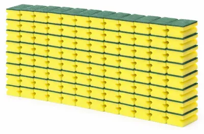 Produktbild von 60er Set Küchenschwamm | Topfschwamm | Putzschwamm - Scheuerschwamm | Topfreiniger 95x69x42mm | Spülschwamm für Töpfe Pfannen Grill Fliesen | Reinigungsschwamm - extra starkes Scheuervlies