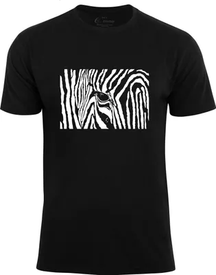 Produktbild von Cotton Prime® T-Shirt Black & White Zebra Eye M schwarz