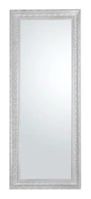 Zdjęcie produktu dla Lustro MO.WA Klasyczne lustro ścienne z drewnianą ramą cm. 67x167 srebrny liść. Wyprodukowano we Włoszech.