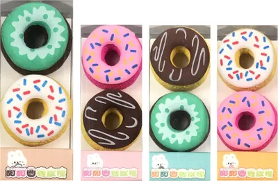 Produktbild von Donut Bleistift Radiergummi opk.2 Stück Tochain