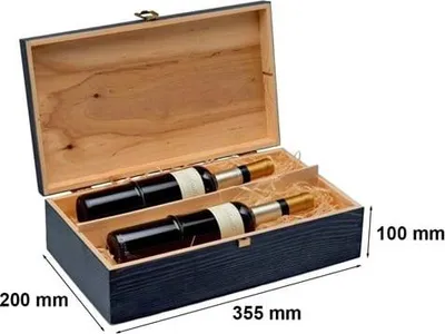 Obrázok produktu pre Drevená darčeková krabička na víno K-982 EX modrá