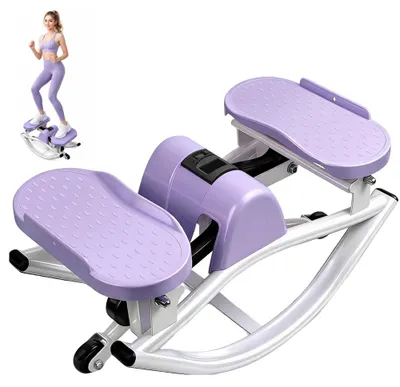 Productafbeelding van Een gewrichtsvriendelijke fitness stepper voor thuisgebruik, een stabiele hometrainer met LCD-display, timer, stappenteller en calorieënteller, met een hoge mate van veiligheid en zonder montage nodig