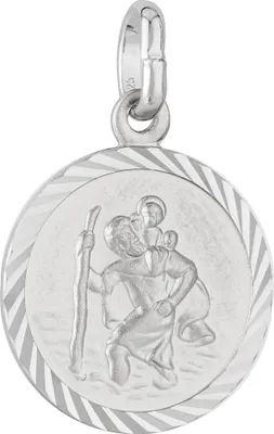 Produktbild von NKlaus Kettenanhäger Christophorus 925 Silber diamantiert 13mm Talisman christlich 13435