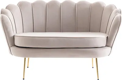 Produktbild von 2-Sitzer-Sofa aus braunem und grauem Velours - DANDELION by Pascal Morabito