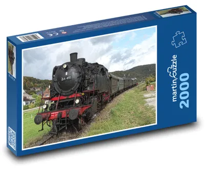 Produktbild von martinpuzzle - Puzzle 2000 Teile - Dampflokomotive - Museumszug