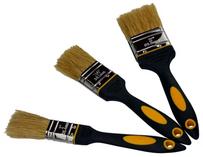 Produktbild von EasyWork Flachpinsel Malerpinsel Set helle Borsten Pinsel