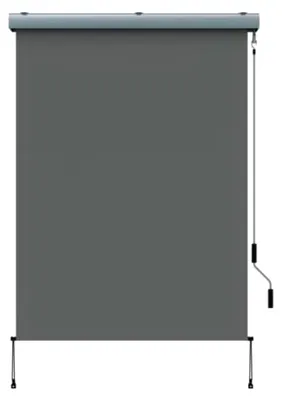 Produktbild von Senkrechtmarkise außen 160 x 250 cm – Vertikalmarkise mit Handkurbel aus Aluminium – Sichtschutz, Sonnenschutz und Windschutz für Balkon und Terrasse (Anthrazit)