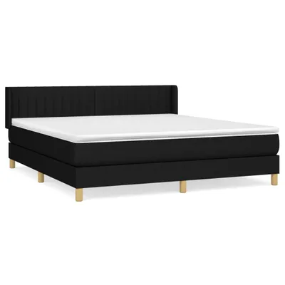 Produktbild von vidaXL Boxspringbett mit Matratze Schwarz 180x200 cm Stoff
