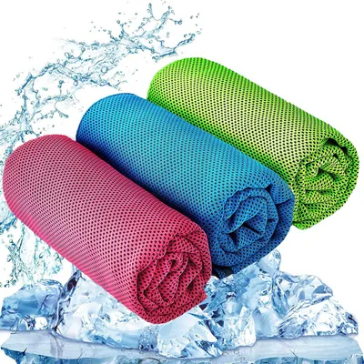 Produktbild von Kühlendes Handtuch 3er-Pack 80 x 30 cm Mikrofaser-Handtuch für sofortige kühlende Linderung, kühles kaltes Handtuch für Yoga, Golf, Reisen, Sport, Camping, Fußball & Outdoor-Sport