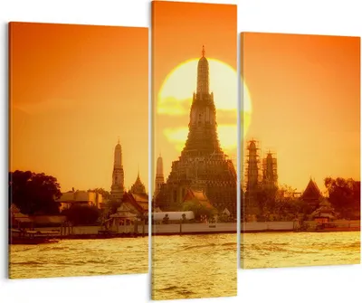 Produktbild von Bild auf Leinwand - Leinwandbild - Tempel Asien - 95x80cm - Wand Bild - Wanddeko - Wandbilder - Leinwanddruck - Bilder - Kunstdruck - Wanddekoration - Leinwand bilder - Wandkunst - CB95x80-3420