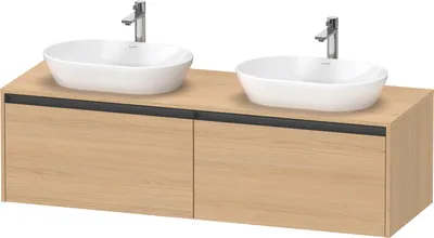 Produktbild von Duravit Ketho.2 Wastafelonderkast 160x55x45,9 cm Mat Natuur Eiken