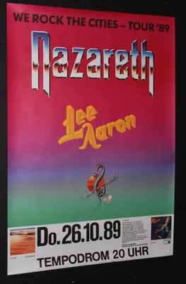 Productafbeelding van NAZARETH - Tour '89 - We Rock The Cities. Lee Aaron - Poster - 59x84 cm