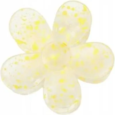 Produktbild von ECARLA Transparente Haarspange mit Blume, Hellgelb SP275