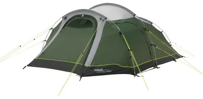 Produktbild von Outwell Earth 4 Plus Four Room Tunnel Tent for 4 Persons, Green | Outwell