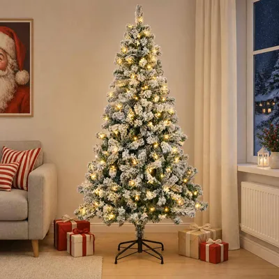 Obrázek produktu pro Umělý vánoční stromek, skládací, výška 120 cm, 150 LED diod