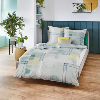 Produktbild von Kaeppel Mako-Satin Bettwäsche Glenn jade 155x220 cm + 80x80 cm