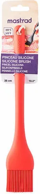 Image de Mastrad Pinceau de cuisine, Pinceau à mariner, Pinceau à pâtisserie, Silicone, Rouge, 28 cm, F12715