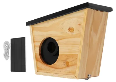 Produktbild von Intelligentes Vogelhaus, HD-Kamera, Solar betrieben, Holz