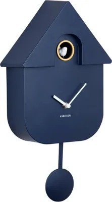 Produktbild von Karlsson - Kuckucksuhr Modern Cuckoo - Blau - 8.5x21.5x41cm