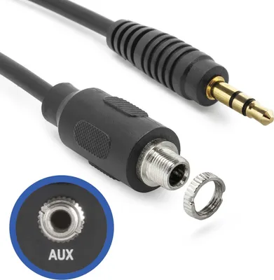 Produktbild von AUX-In 30cm Verlängerung Kabel Adapter 3,5mm Klinken Stecker Buchse Auto PC