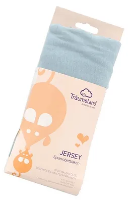 Produktbild von Träumeland Spannbetttuch Jersey ozeanblau 40 x 90 cm