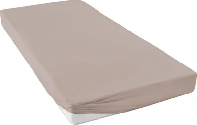 Produktbild von Hahn Haustextilien Jersey Spannbetttuch Max mit Nässeschutz 180x200 cm, kiesel