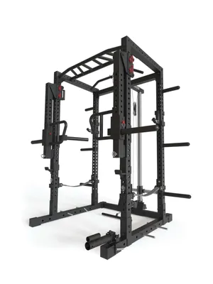 Produktbild von ATLETICA R7-Raiden Power |  Rack Power Rack mit Latzug, Jammer Arms, Safety Straps, Dip/Multi-Grip Bar, J-Hooks, Weight | 220 cm Höhe