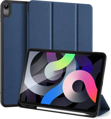 Productafbeelding van Dux Ducis beschermhoes voor tablet, harde schaal met slimme slaapstandfunctie, compatibel met iPad Air 4 10.9", blauw