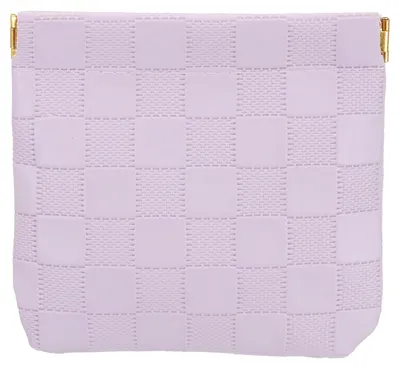 Imagen del producto de Estuche pequeño para maquillaje con cierre de broche, color púrpura