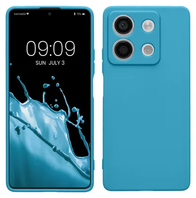 Produktbild von kwmobile Handyhülle für Xiaomi Redmi Note 13 5G Hülle - weiches Handy Silikon Case - Schutzhülle Cover - Karibikblau
