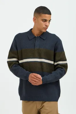Produktbild von Blend BHPullover Herren Strickpullover Feinstrick Pullover mit Umlegekragen Rippbündchen Regular fit
