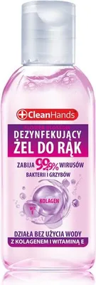 Obrázek produktu pro CLEAN HANDS dezinfekční gel na ruce – s kolagenem a vitamínem E, 50 ml