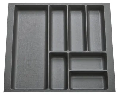 Produktbild von SOTECH ORGA-BOX-9 Besteckeinsatz 60er Schrank anthrazit – Besteckkasten 529 x 473 mm, Canvas-Struktur