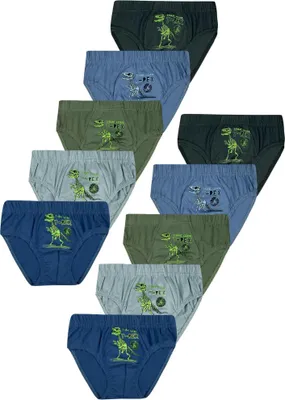 Produktbild von 10 Jungen Slips Baumwolle Unterhosen Unterwäsche - T-Rex