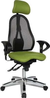 Produktbild von Topstar Bürostuhl Sitness 45, ST99U L55X Stoff grün, Gestell chrom