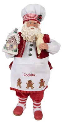 Productafbeelding van Clayre & Eef Kerstmanbeeldje, 28 cm, rood, kunststof