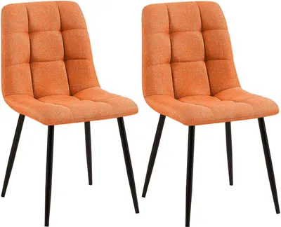 Produktbild von 2er Set Esszimmerstuhl Tilde Stoff orange