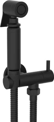 Produktbild von BELVIT Design Bidet Toilettenarmatur mit Handbrause matt schwarz Aufputz Brauseset