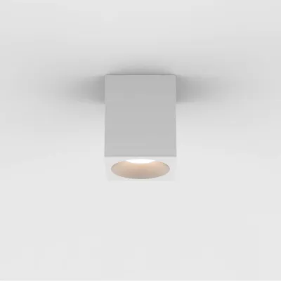 Image de Astro Kos - Downlight à LED carré monté en surface pour l'extérieur Blanc structuré IP65