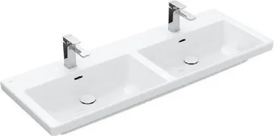 Produktbild von Villeroy & Boch Subway 3.0 Schrank-Doppelwaschtisch 130 cm, mit 2 Hahnlöchern, mit Überlauf