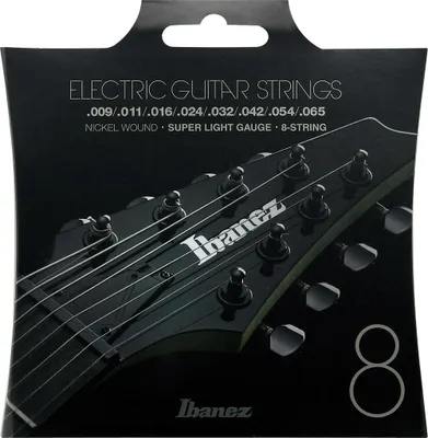 Immagine prodotto di Ibanez IEGS8 set di corde per chitarra elettrica Nickel Wound 8 corde 009 - 065