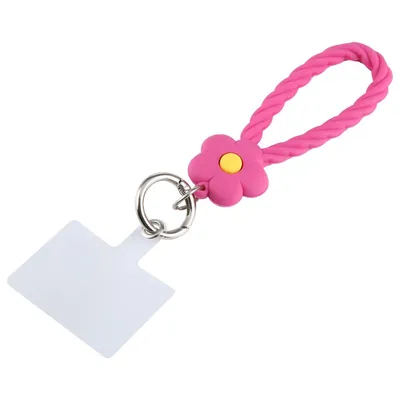 Produktbild von Handy Kette Band Schnur Universal Umhängeband für Handyhüllen Smartphone Nylon, Farbe:Rosenrot